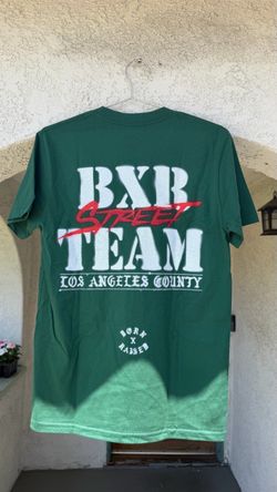BXR BORN RAISED GREEN STREET TEAM T-SHIRT SZ SMALL  SUPREME UNDFTD STUSSY NIKE SB