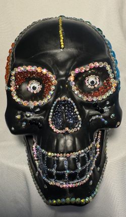 Bedazzling Beauty Skull, Halloween, Beauty, Rhinestone, Party decor, Home Accessories, Home Decor