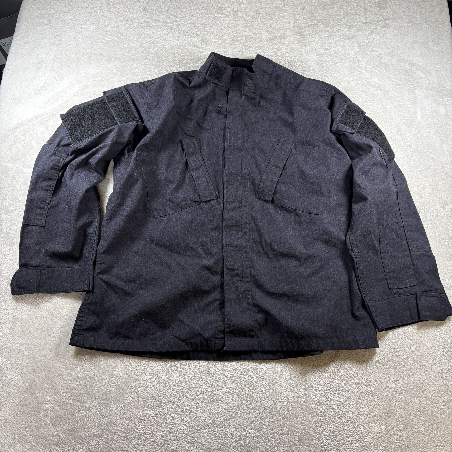 Tru Spec Tactical Response Uniform Military Shirt Men’s L Black Jacket Military