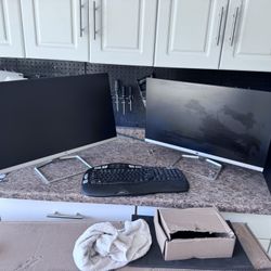 LIKE NEW HP LARGER SCREEN DUAL MONITORS