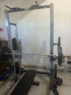 Squat rack set with weights
