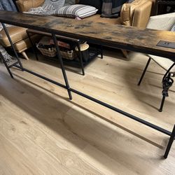 Console Table With Power Outlet Behind Couch Table