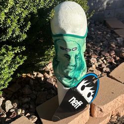 Neff Green Benjamin Franklin Print Mask-used once-like new-originally packed.