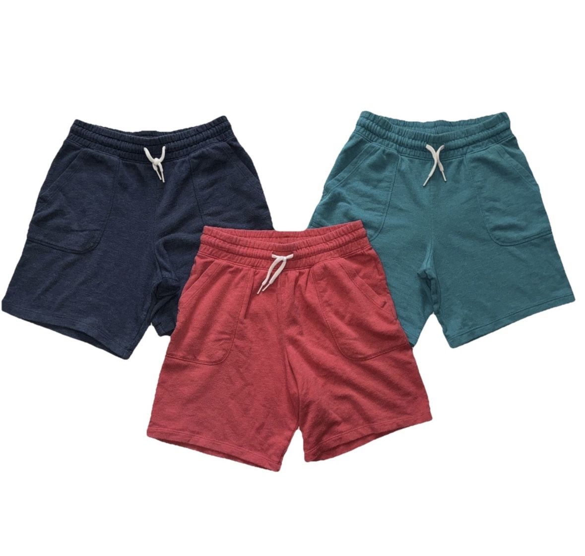 Bundle Of Boys Elastic Drawstring Sweat Shorts W/pockets Size Large 10/12