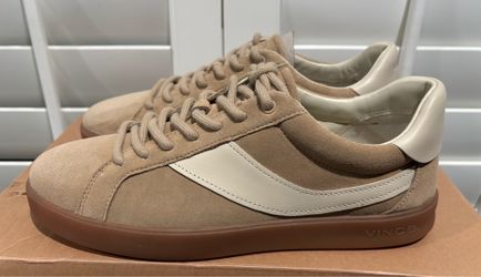 New Vince Olli Low Top Beige Suede Sneakers (Men’s Size 9) - $65