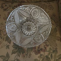 Vintage ABP Sawtooth Glass Bowl