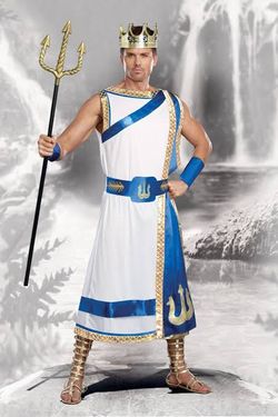 Poseidon men fadult costume size 2XL