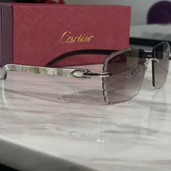 Cartier Glasses- White Buffs 