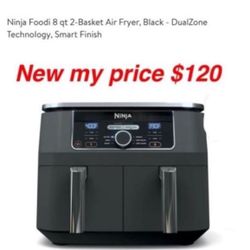 New Ninja foodie 2 basket air  fryer dual zone technology $120 firm cash only East Palmdale 