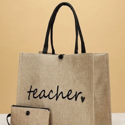 Teacher tote bag 💼 with wallet combo $12