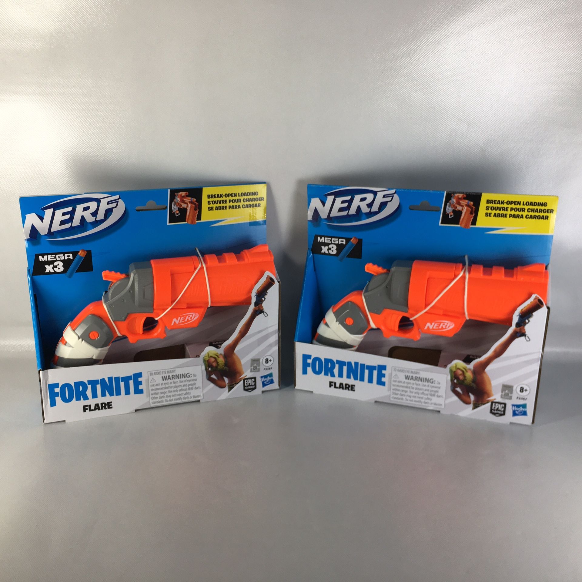 Nerf Fortnite Flare Gun w/ 3 Mega Darts Brand New Lot of 2