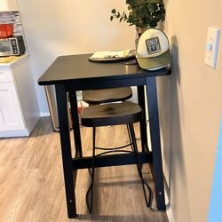2 Seat Small Dining Table (Black)