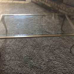 Antique brass coffee table