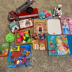 Assortment of Kid Puzzles & Games