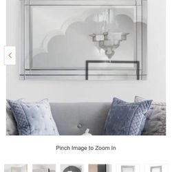 Empire Art Direct Modern Stepped Rectangle Wall Mirror for Vanity & Bathroom Solid Wood Frame, 1 New