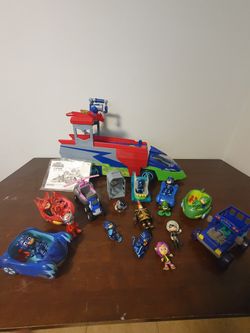 $60 pj masks trailer with extras