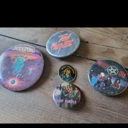 Vintage 80's Pinback Button OZZY OSBOURNE motley Crue