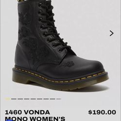 DR.MARTENS 1460 VONDA MONO WOMEN'S FLORAL BOOTS