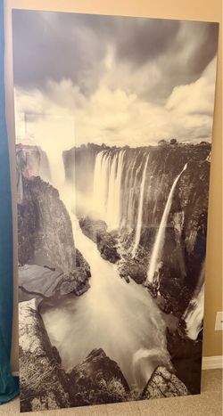 Beautiful Waterfall Glass Wall Art