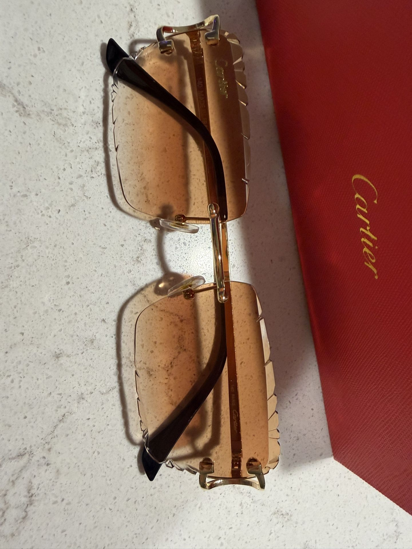 Brown Cut Diamond Cartier Glasses