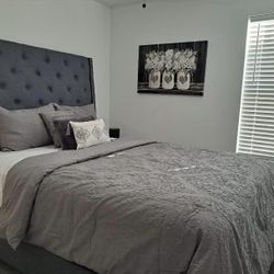 $5 Down Multi Color Linen Bed Frame 