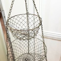 36in Vintage 3 Tier Mesh Kitchen Vegetable Organizer 