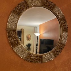 Mirror Raymor And Flanagan Gold And Bronze Detail 