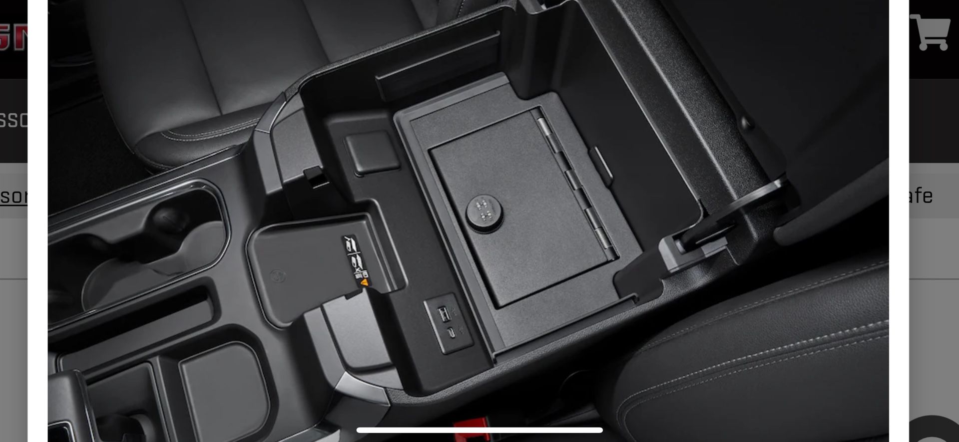 GMC Sierra Console-Mounted Safe 2022
