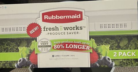 New- Rubbermaid Fresh Works Produce Saver 2 Pk