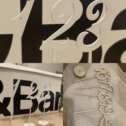 Wooden Table Numbers