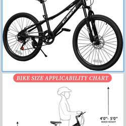 Pipleo 20 Inch Kids Mountain Bike, Bike 7 Speeds, Bikes for Kids 6-14, Girls Boys Bike with Suspension Fork, Dual-Disc Brake, Anti-Slip Butyl Tires