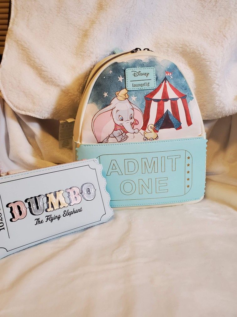 Disney Loungefly Admit One Backpack And Wallet