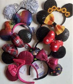 Lot of 8 Disney Parks Minnie Ears Headband
