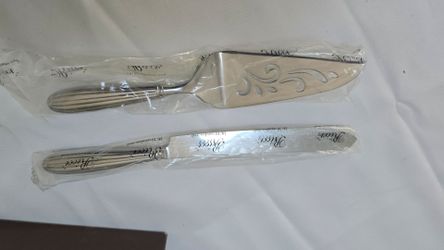 Venice 2 Piece Cake Serving Set by Ricci 18/10 Stainless Steel New Open Box