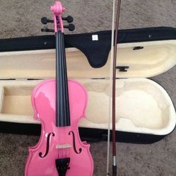 Brand New Solid Maple Violin With A Powder Pink Finish 