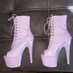 Pleaser Heels Size 7 In Pink