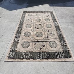 Large Vintage Style Floral Area Rug 11x8 ft Beige Green Traditional Pattern Living Room Carpet