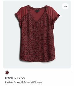 Fortune Ivy Burgundy Blouse
