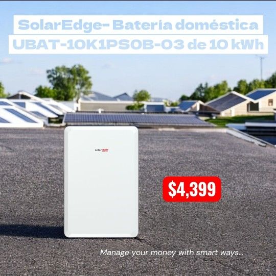SolarEdge– Batería doméstica UBAT-10K1PS0B-03 de 10 kWh