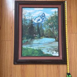 Original landscape painting, likely oil or acrylic on canvas board.