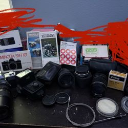 Minolta Camera/ Accessories And Vivitar Accessories 