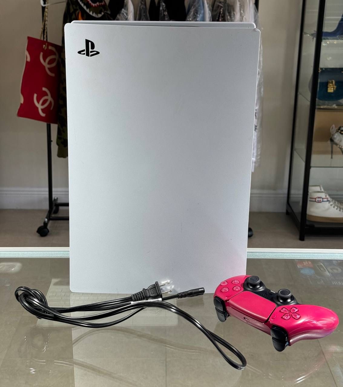 Sony PS5 Slim Disc Edition 825GB White Console Gaming System CFI-1215A Controller Cord