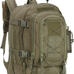 Large Tactical Backpack for Men Military Backpack with DIY System for Travel, Work,Camping,Hunting,Hiking,Sports (GREEN)