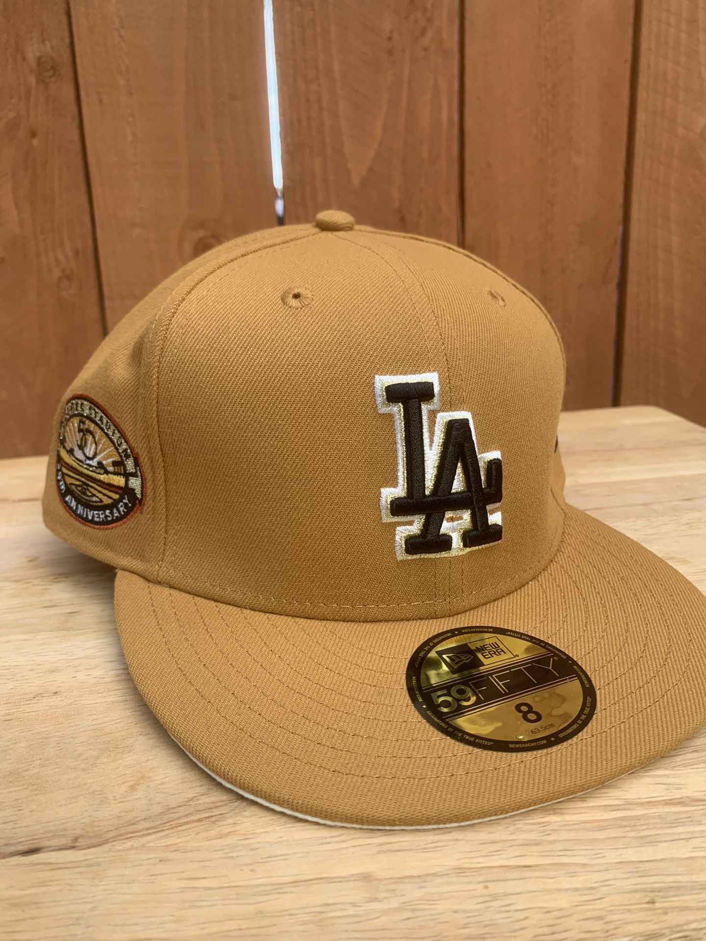 Los Angeles Dodgers Size 8 New Era Fitted Dodger Stadium 50th Anniversary 59fifty