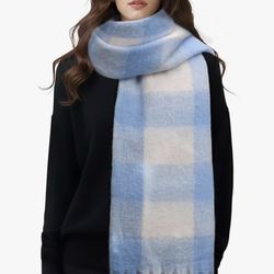 New in box large warm blue women’s scarf