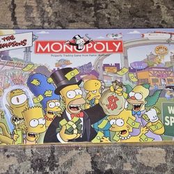 Monopoly The Simpsons (2001) Welcome To Springfield! Brand New Factory Sealed!!