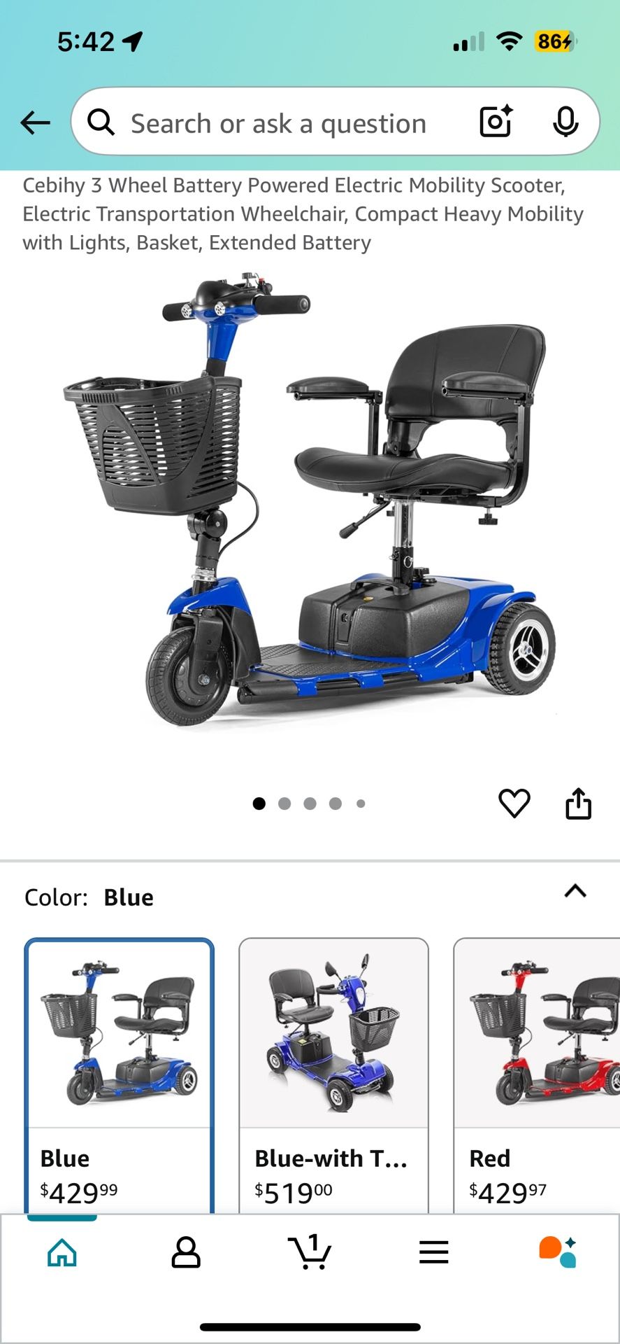 Electric cart For adults