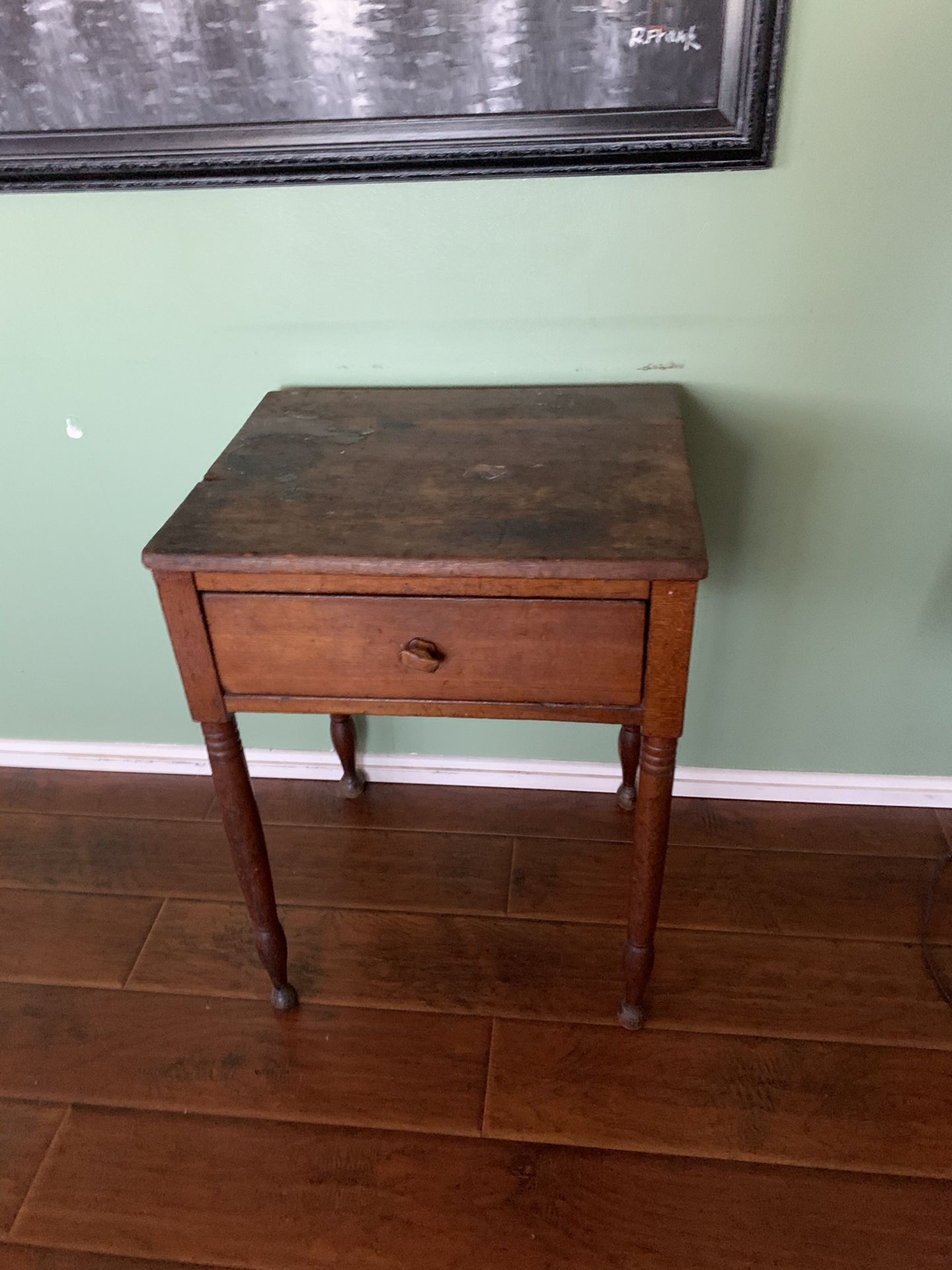 Antique end table.