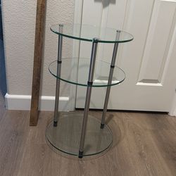 Glass side table