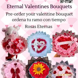 Valentines Eternal Rose Bouquets/ Ramos De Rosas Eternas